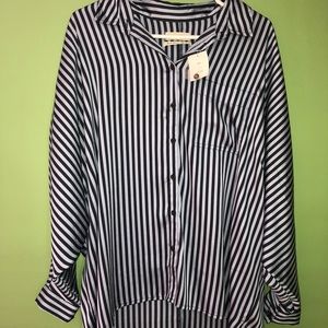 Urban Outfitters oversized striped blouse